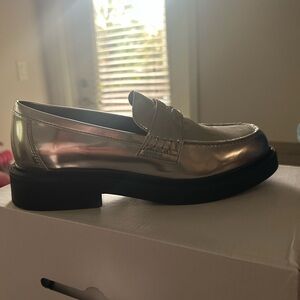 Aldo Silver Loafers